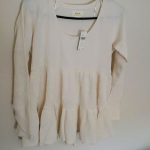 Waffle baby doll shirt